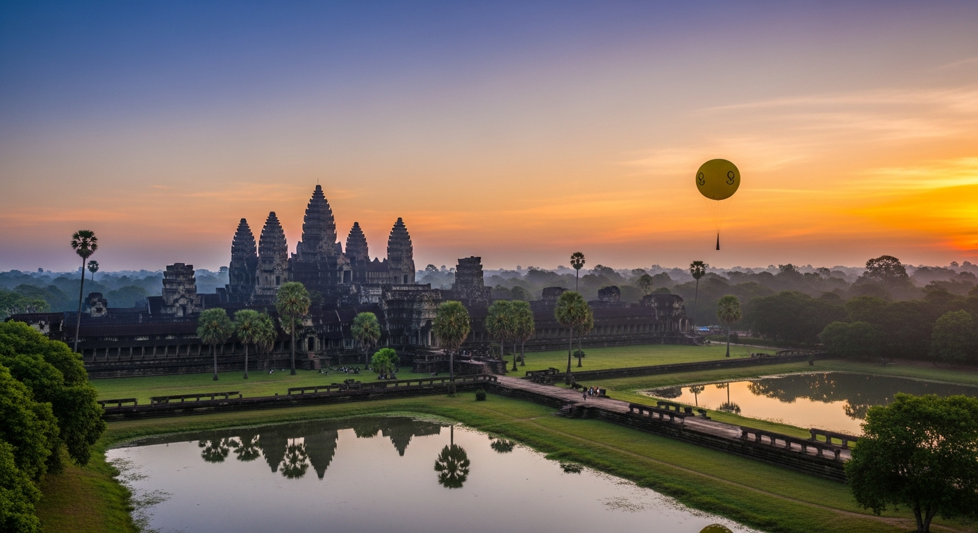 Angkor Wat Helicopter & Hot Air Balloon Tours